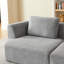 Surdimensionné gris à 3 places avec tissu chenille, aucun assemblage requis, peu encombrant pour les espaces confortables, doux au toucher, appartement compressé à fermeture éclair facile à nettoyer, assemblage, salon confortable, éponge