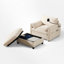 Fauteuil d'appoint rembourré avec repose-pieds avec rangement-343178773
