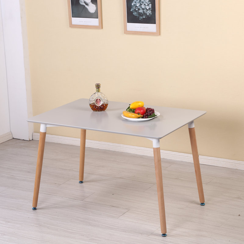 Dupri Solid Wood Dining Table, Gray