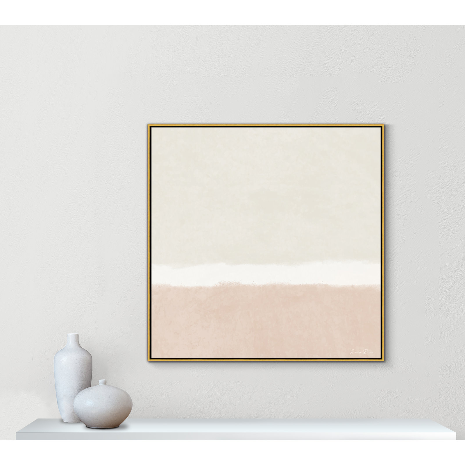 Willadeene "Slate I" Print, 46.5" H x 46.5" W, Gold Framed