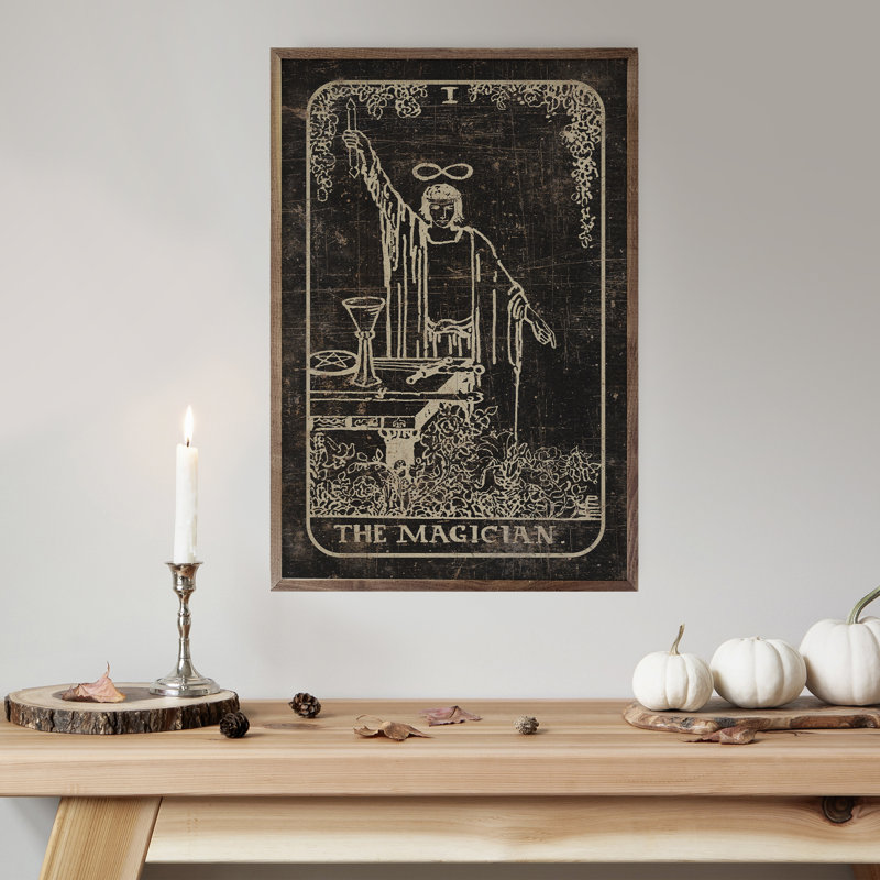 Le magicien, reproduction de carte de tarot, L 5 po x H 8 po