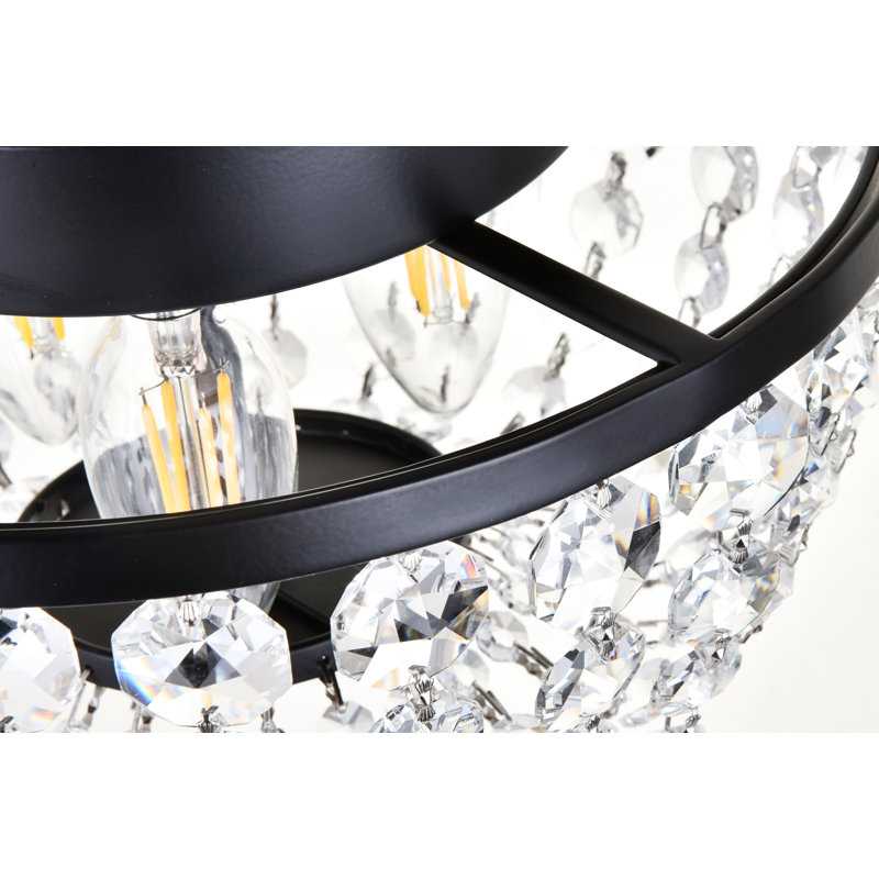 3 - Light Unique/Statement Pendant, 52" H x 10" W x 10" D, Black