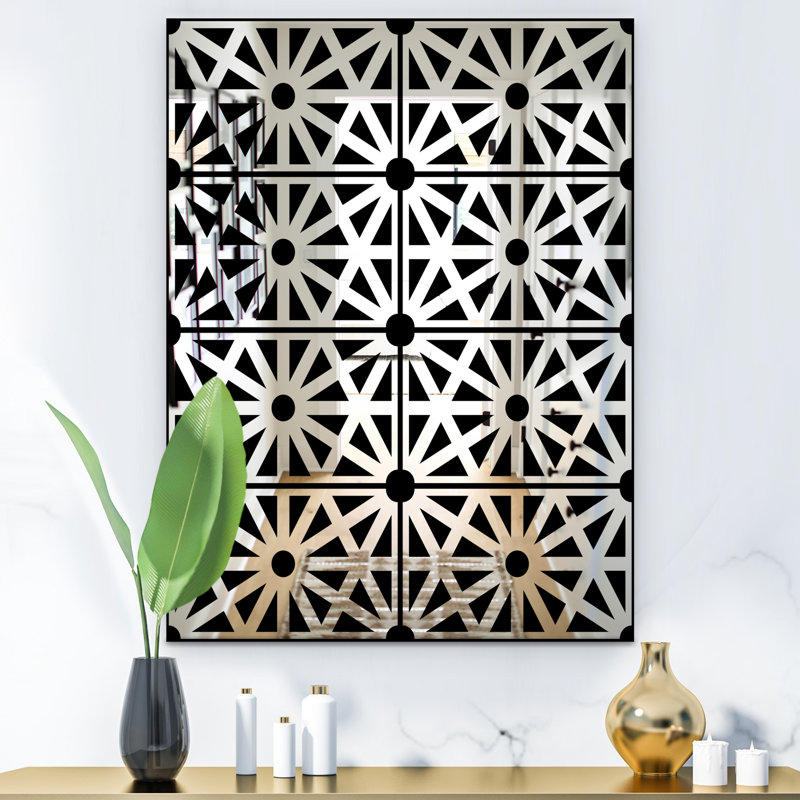 Miroir mural Mid-Century, H 24 po x l 32 po