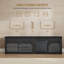 Coffre de rangement de 47,2 po, grand banc de rangement avec 2 charnières, banc de style campagnard en bois 242L, coffre de rangement à plateau relevable, banc de bout de lit en bois, convient au vestibule, chambre à coucher, noir-315402199-318346403