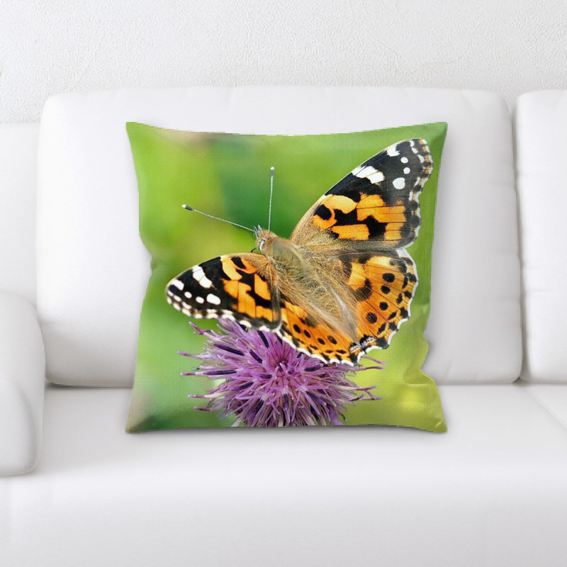 Coussin décoratif femme peint