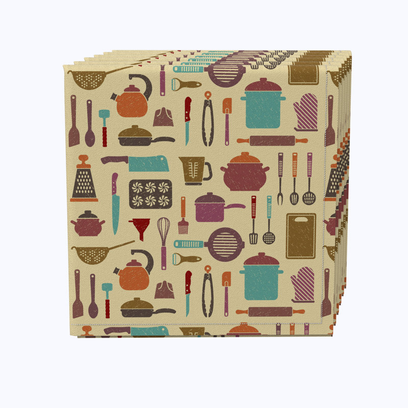 Cotton Twill No Pattern Square Napkin