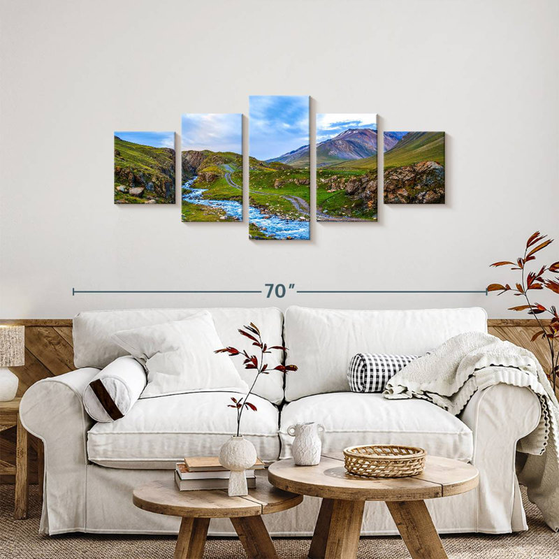 Mountain River Stream, 24" H x 55" W