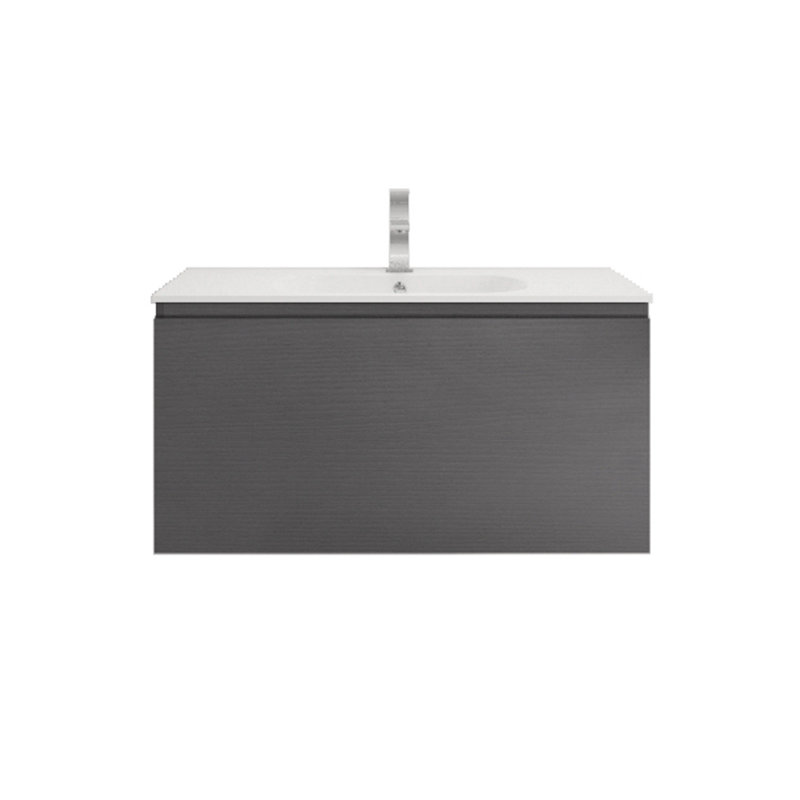 Ensemble de meuble-lavabo mural simple 36 "Tristan, Palissandre