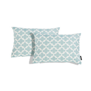 Milan Geometric Rectangular Throw Pillow Cover (Set of 2)