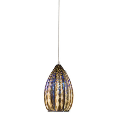 1 - Light Dark Steel Dome Pendant
