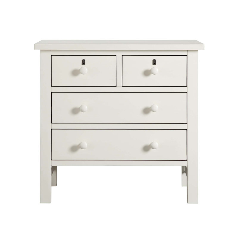 Georgina 4-Drawer Storage Nightstand, Antique White