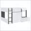 Lit mezzanine double avec maisonnette et rangement-1398471883