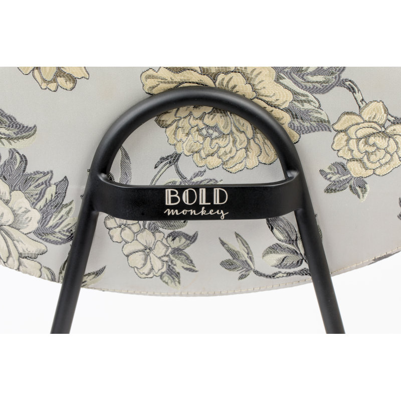 Chaise d’appoint rembourrée en noir/gris