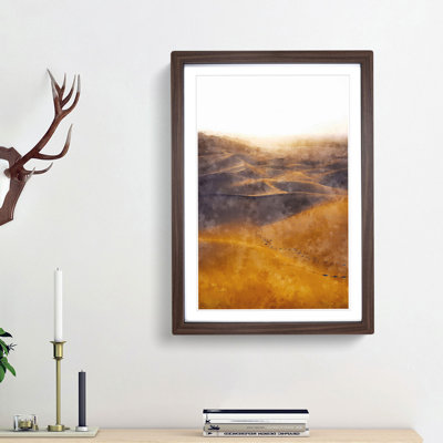 Trail on the Desert - Picture Frame Painting Print