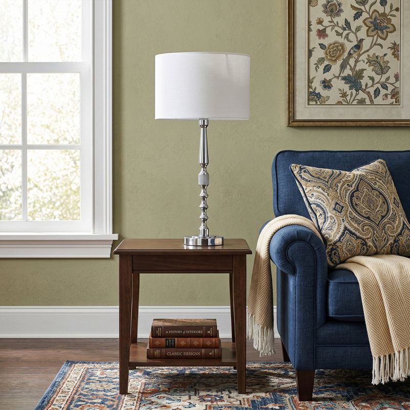 62.5cm Metal Table Lamp, chrome
