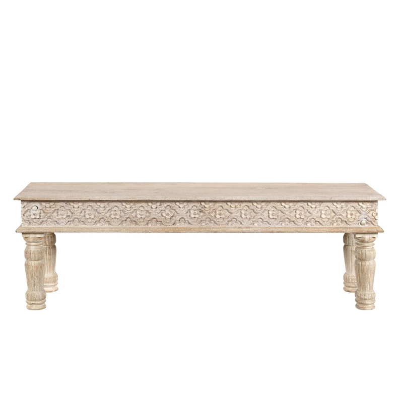 Banc de salle à manger en bois massif 58 po