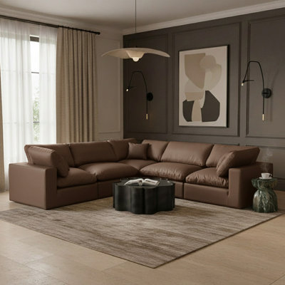 Hulices Upholstered L-Shaped Sectional Reversible