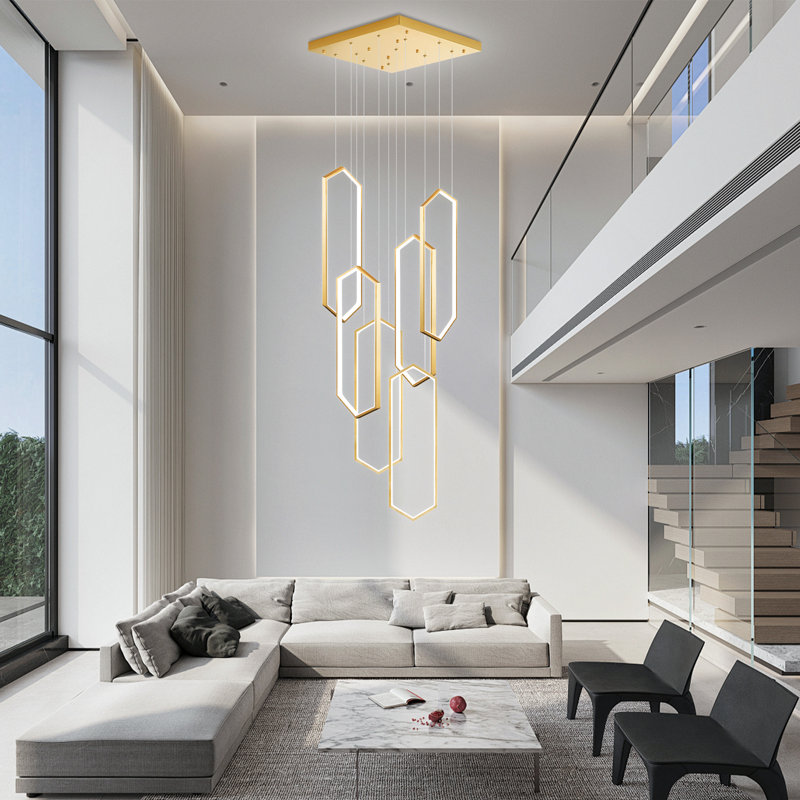 Lustre linéaire à 6 lumières DEL Najja, Or