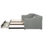 Lit de jour simple rembourré TG avec très grand lit avec 2 tiroirs de rangement, canapé-lit extensible, gris