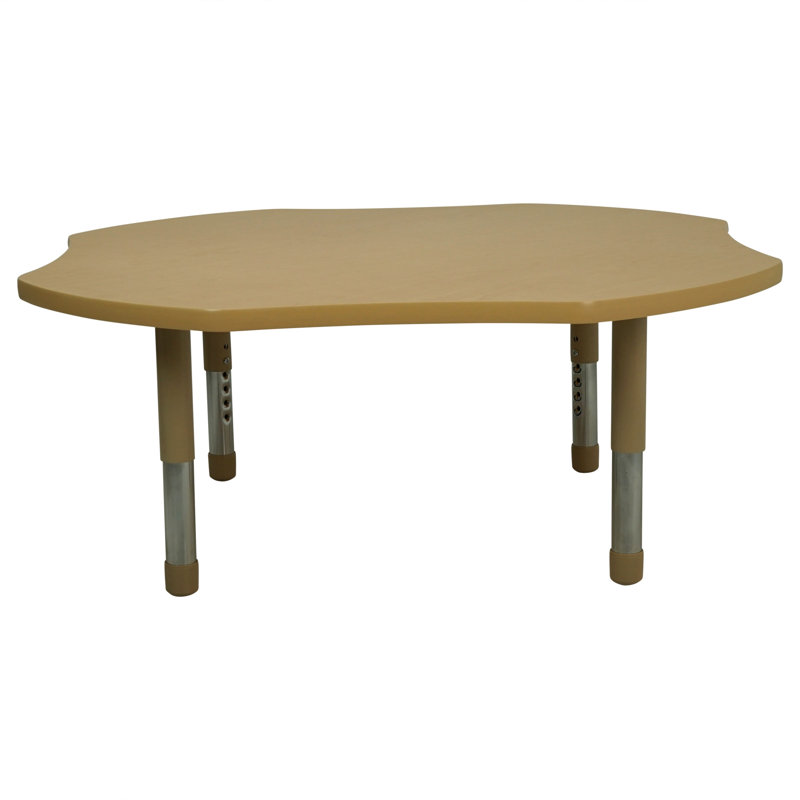 Table d'activité Clover T-Mould avec pieds minuscules réglables, Beige, Beige