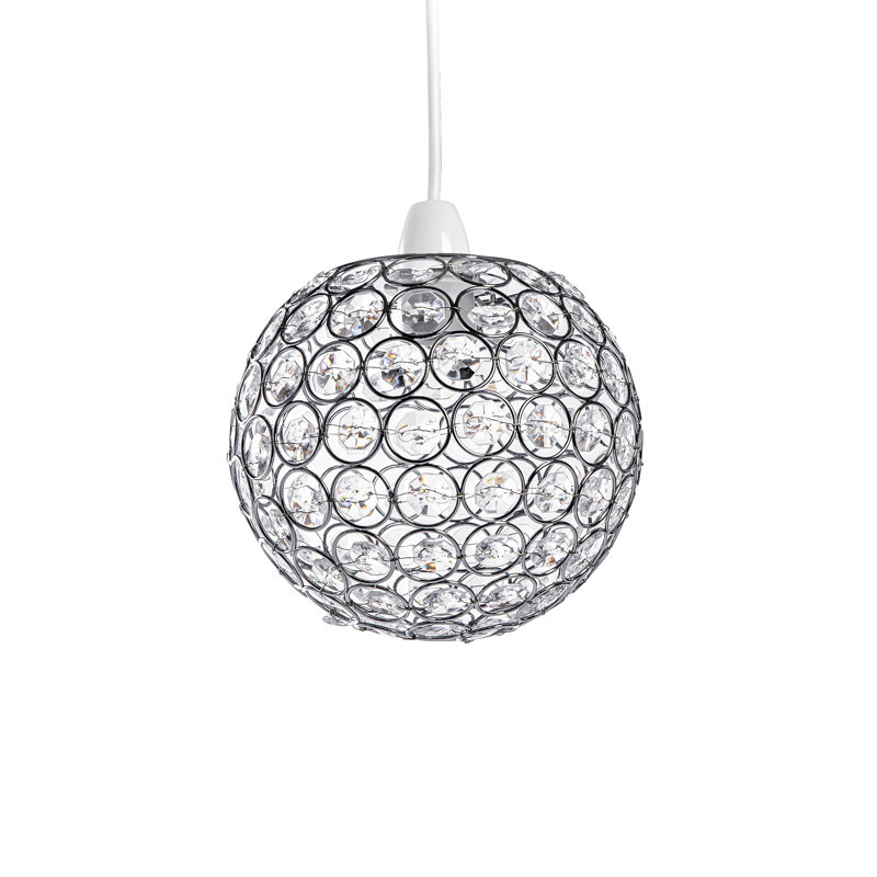 17cm H Round Pendant Shade ( Screw On ) in Chrome