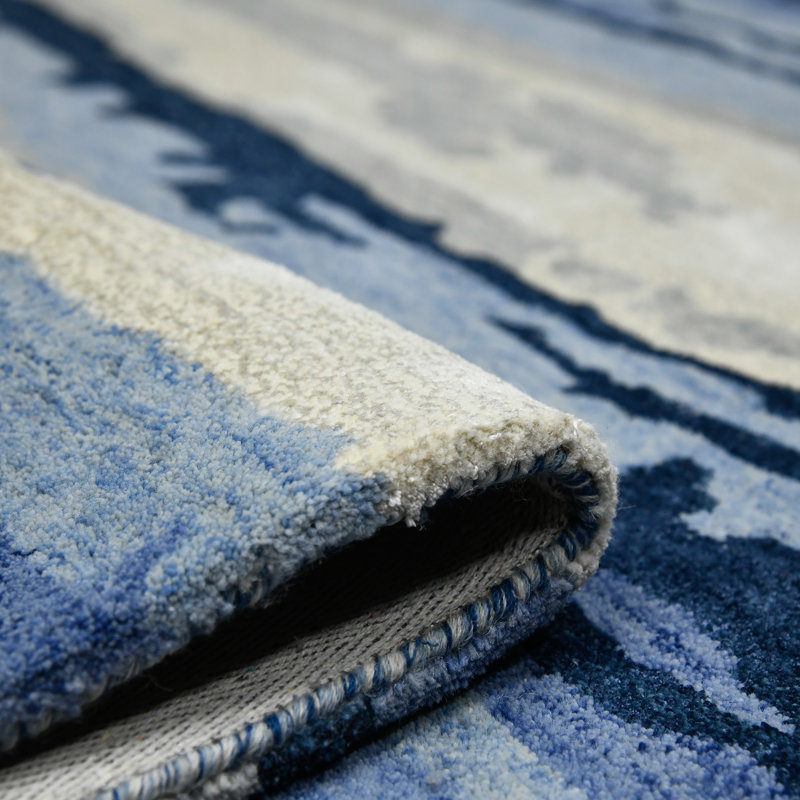 Tapis en laine tissé à la main Husman, Rectangle 5 pi x 8 pi
