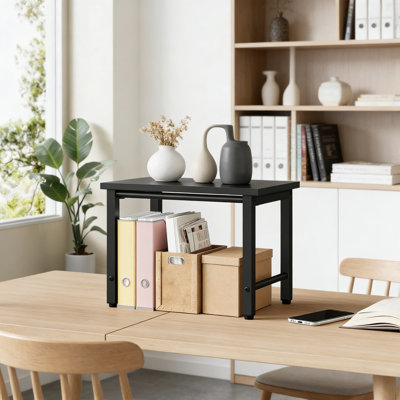 Multifunctional Printer Stand And Desktop Organizer Shelf With Heavy Duty Steel Frame For Home Office Storage