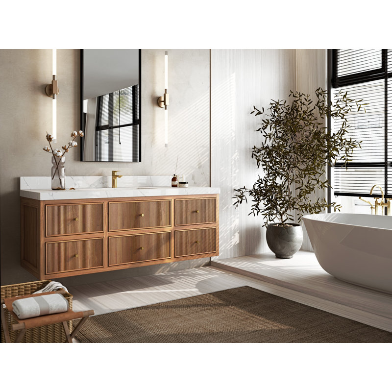 60'' Single Bathroom Vanity with Quartz Top