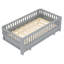 Lit plateforme simple avec garde-corps, structure de lit simple en bois massif, peut être converti en lit plateforme double-720089039