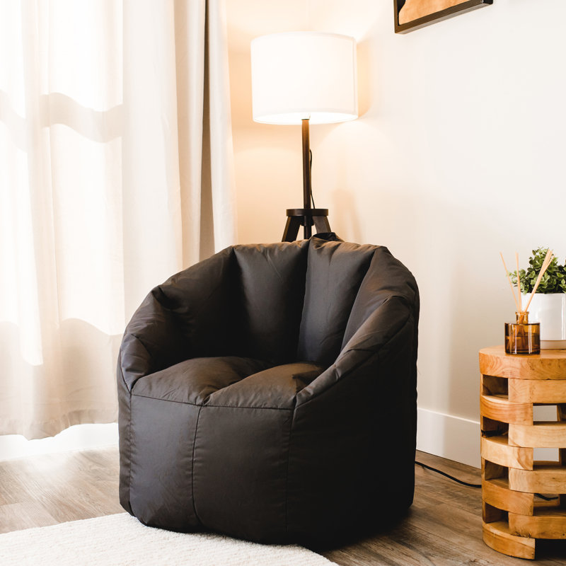 Standard Bean Bag Chair, Stretch Limo Black 100% Polyester, Milano