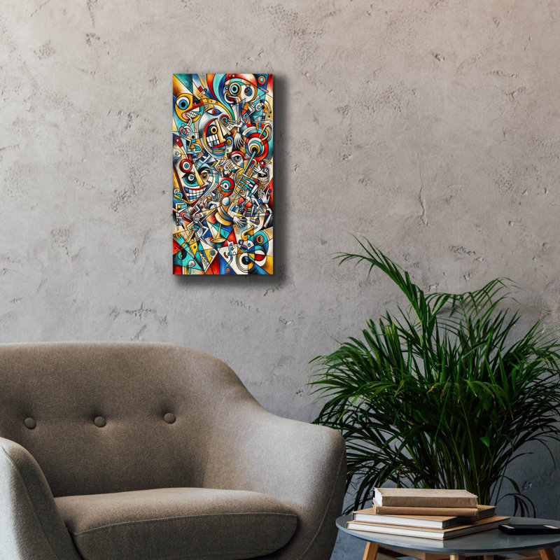 «Epic Graffiti», art abstrait 4 po par Rey Klimt, art mural sur toile, 12 po x 24 po