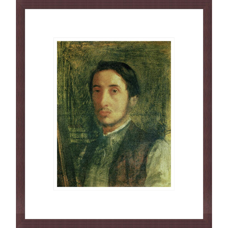 Autoportrait comme un jeune homme par Edgar Degas, impression giclée encadrée, H 16 po x l 13,75 po