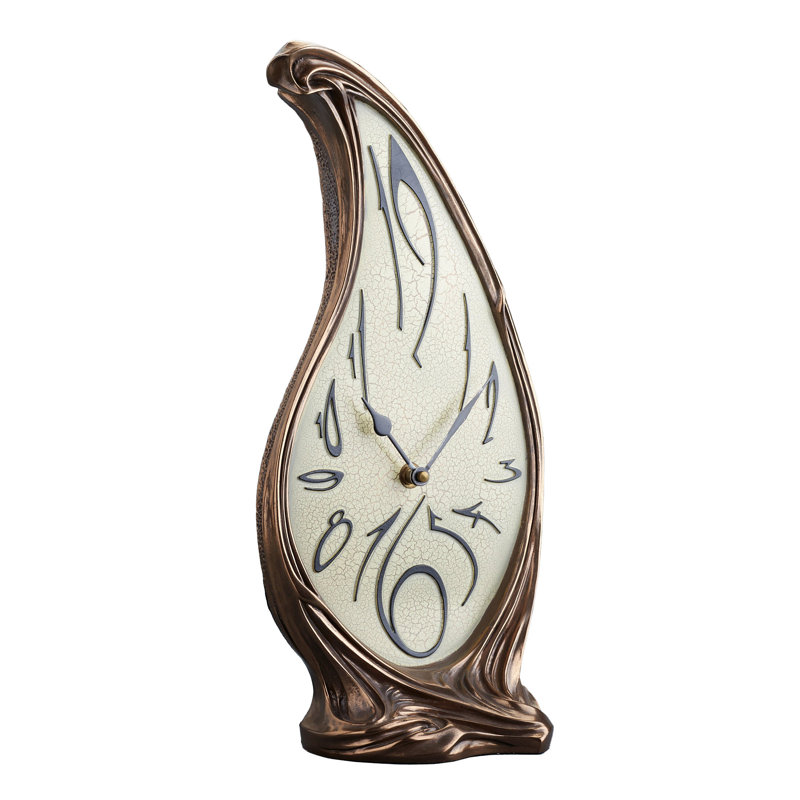 3.37 inches H multicolor Art Nouveau Melting Clock - 8388 made of multicolor