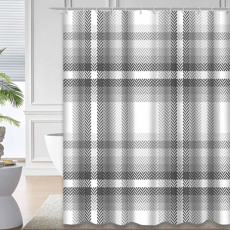 Rideau de douche Tartan, L 72 po x l 72 po