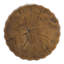 Table d'appoint rustique, hauteur 42 cm, grain de bois brun, convient pour terrasse, jardin et intérieur.