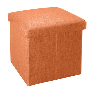 Einar 38cm Wide Square Solid Colour Ottoman with Storage