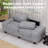 Modern Style Indoor Loveseat With Side Pockets-1500327223
