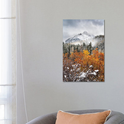 Mount Sneffels Autumn Snowstorm - Colorado's San Juan Mountains Snowy Fall Colors Scenery by Daniel Forster - Gallery-Wrapped Canvas Giclée on Canvas