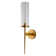 Bilbo Frame 1 Light Gold Arm Sconce With A Glass Shade
