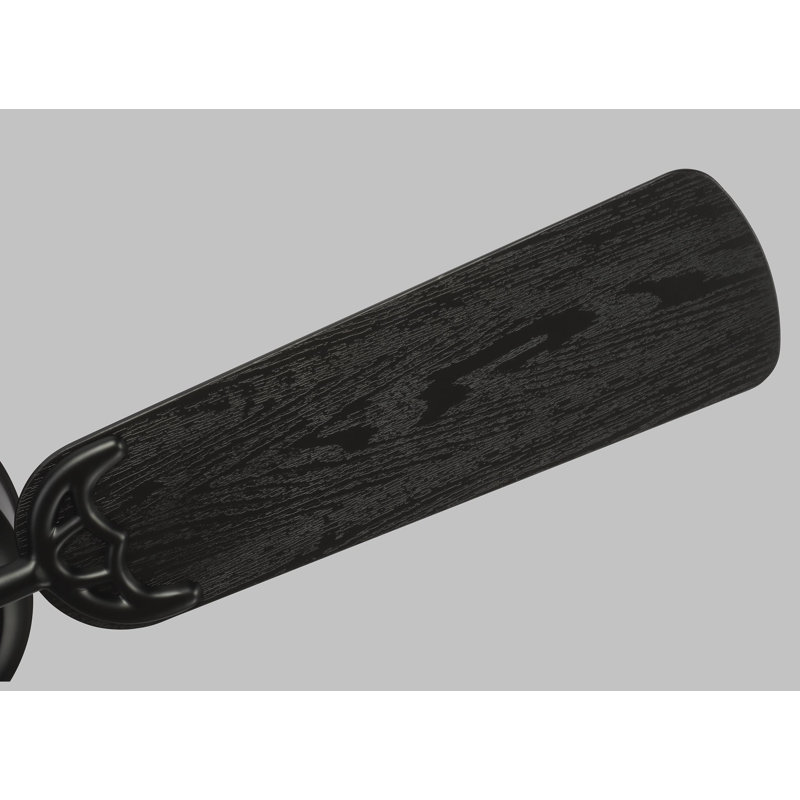 Amorette Ceiling Fan, Matte Black with Black Blades, 52 inches