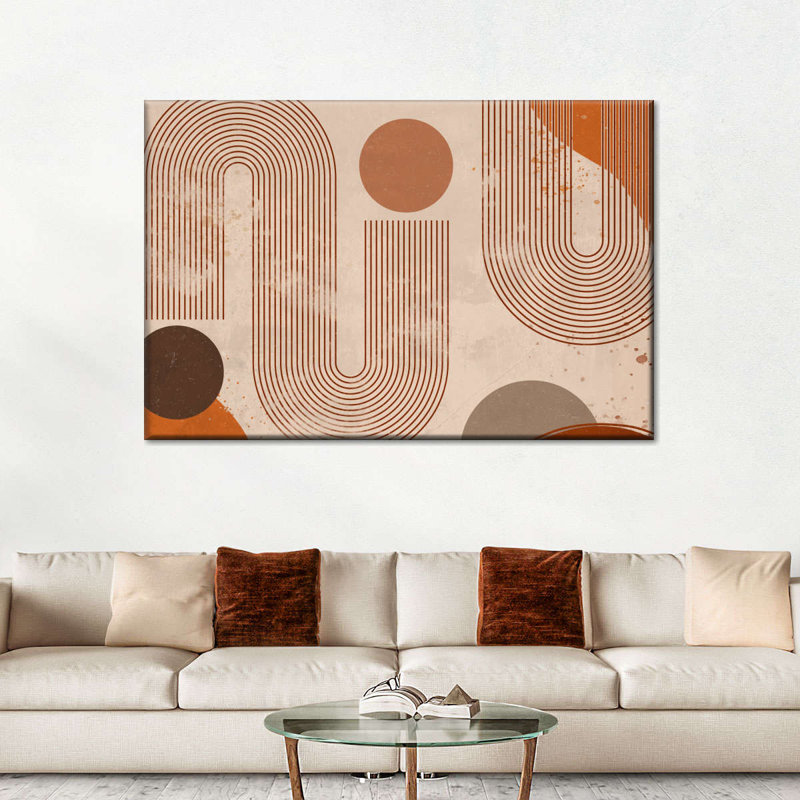 Boho abstrait sur toile, H 8 po x l 12 po x P 1 po