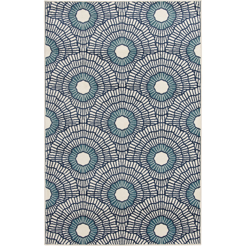 Tapis intérieur / extérieur en polypropylène touffeté à la machine Letcher, Rectangle 9 pi 10 po x 12 pi 10 po