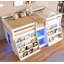 Single Low Loft Bed with Smart RGB LED, Bookcase, Stairs & Storage Shelves, Under-bed Storage, White Space-Saving for Bedroom