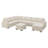 Rundey U-Shaped Oversized Sectional Corduroy Sleeper Sofa With Ottoman-119110559