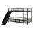 Metal Bunk Bed With Slide And Guardrails-529470368-529470366