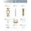 SORWDUERM Poignée de porte en bronze champagne Boutons de porte d'intimité Poignée de porte avec serrure pour chambre et salle de bain-127282047-127282046