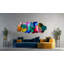 Art mural abstrait surdimensionné multicolore en miroir uniQstiQ US Made-71041843