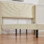 Structure de lit double en velours avec tête de lit à oreilles, lit plateforme tapissier avec tête de lit capitonnée à oreilles, support de lattes en bois massif, pas de sommier tapissier, silencieux, beige-1786535629-1786535628