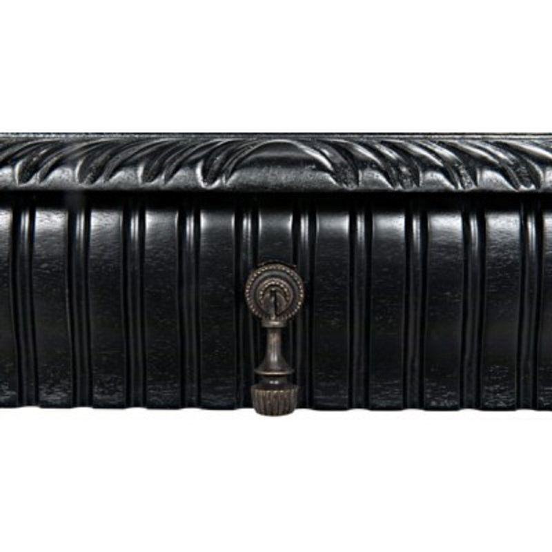 Portuguese Writing Desk, Hand Rubbed Black