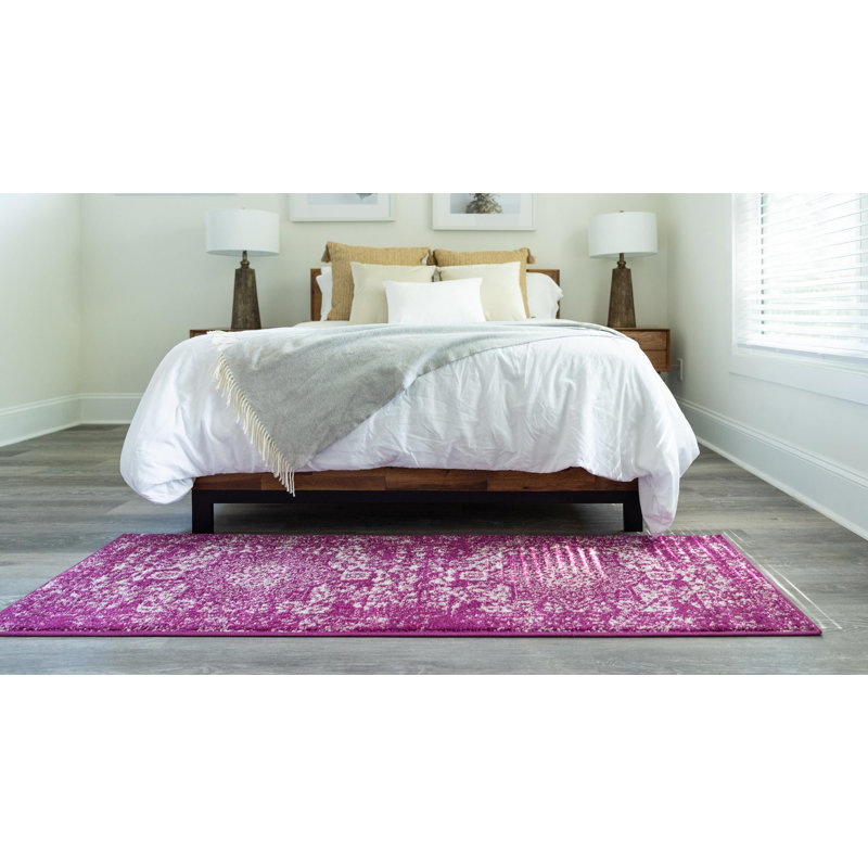 Tapis oriental mauve Annalotta, Tapis de couloir 2 pi x 8 pi